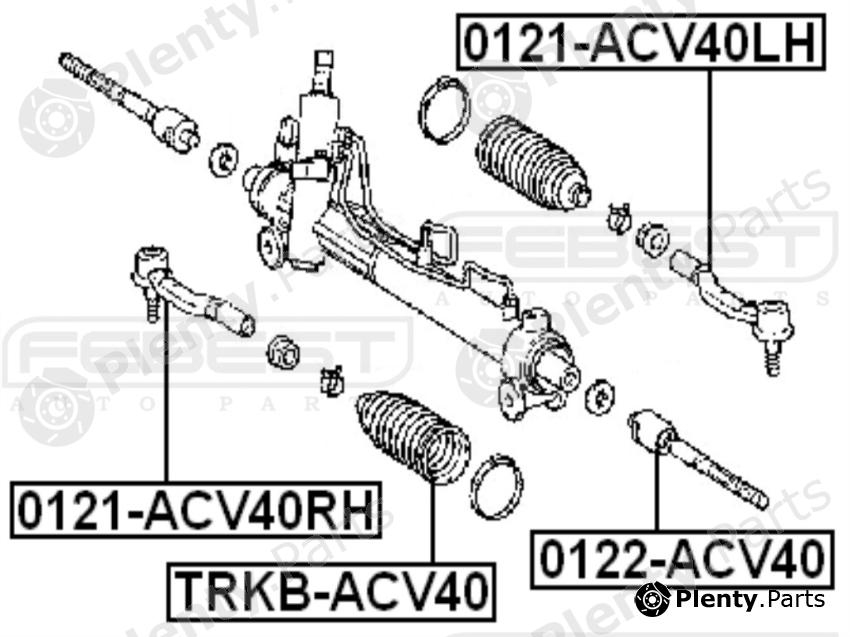  FEBEST part 0121-ACV40LH (0121ACV40LH) Tie Rod End