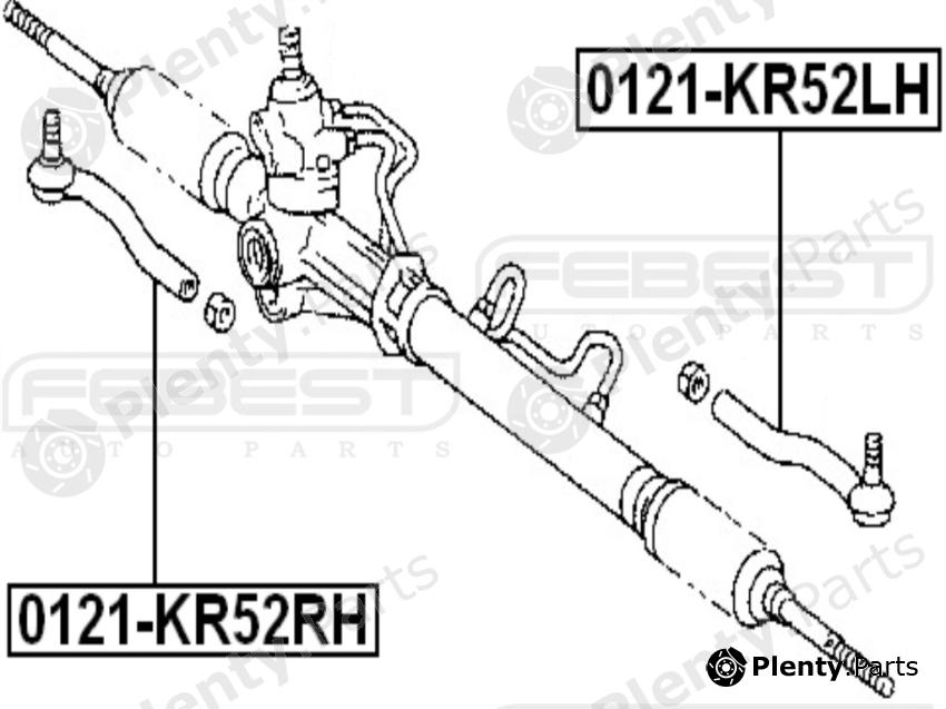  FEBEST part 0121KR52LH Tie Rod End