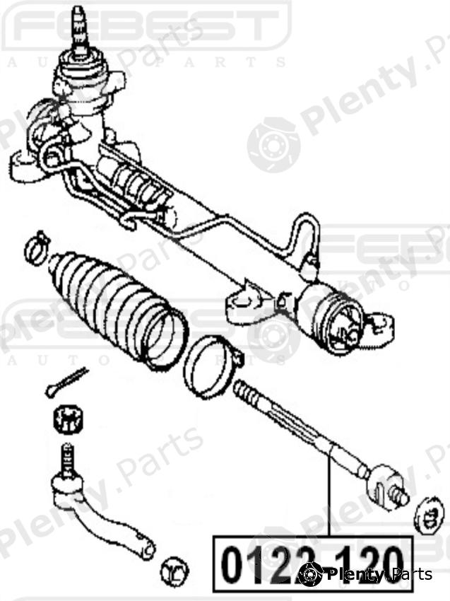  FEBEST part 0122-120 (0122120) Tie Rod Axle Joint