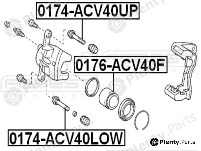  FEBEST part 0174-ACV40LOW (0174ACV40LOW) Guide Bolt, brake caliper