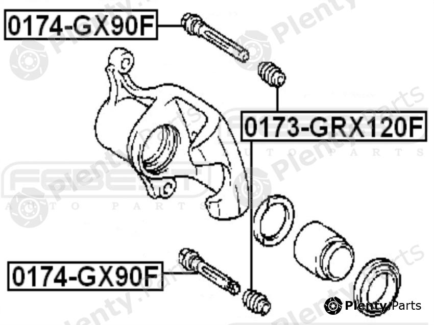  FEBEST part 0174GX90F Guide Bolt, brake caliper