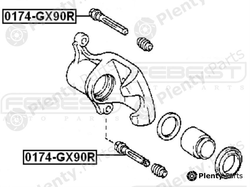  FEBEST part 0174GX90R Guide Bolt, brake caliper