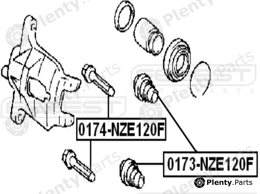  FEBEST part 0174NZE120F Guide Bolt, brake caliper