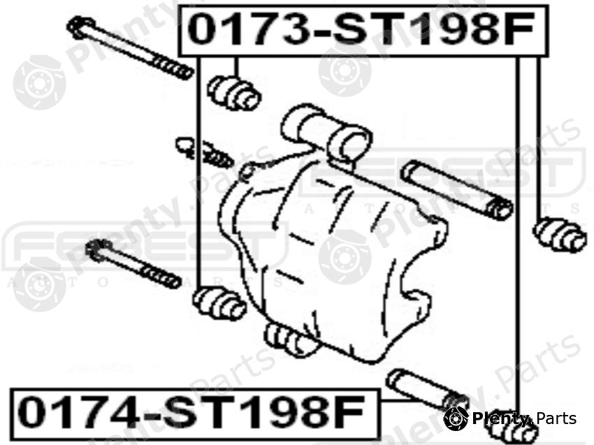  FEBEST part 0174ST198F Guide Bolt, brake caliper