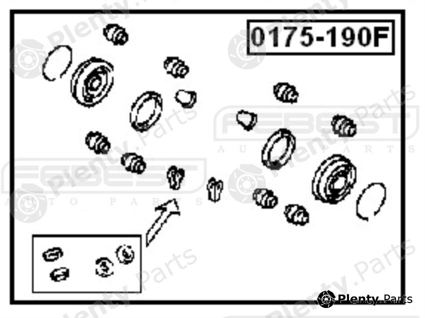  FEBEST part 0175190F Repair Kit, brake caliper