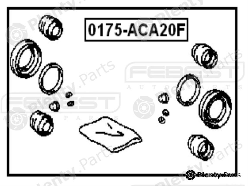  FEBEST part 0175ACA20F Repair Kit, brake caliper