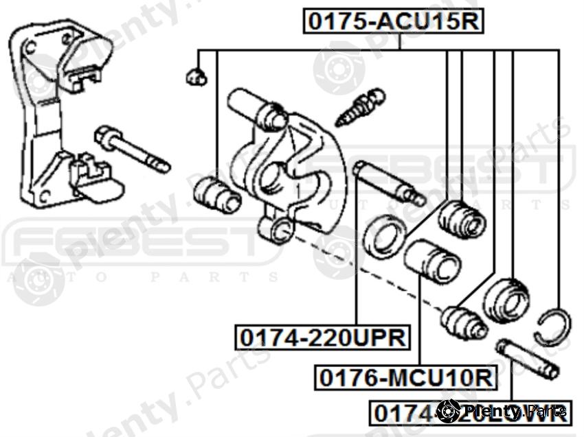  FEBEST part 0175ACU15R Repair Kit, brake caliper