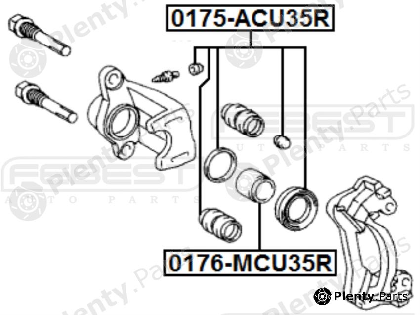  FEBEST part 0175-ACU35R (0175ACU35R) Repair Kit, brake caliper