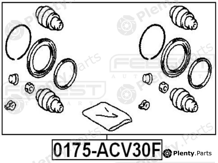  FEBEST part 0175-ACV30F (0175ACV30F) Repair Kit, brake caliper