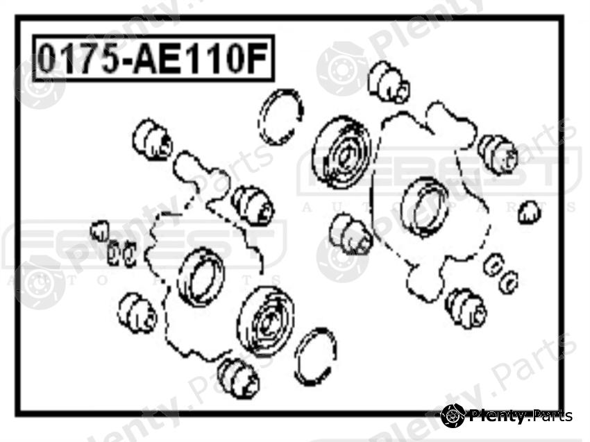  FEBEST part 0175-AE110F (0175AE110F) Repair Kit, brake caliper