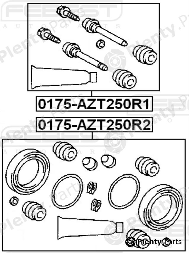  FEBEST part 0175-AZT250R1 (0175AZT250R1) Repair Kit, brake caliper
