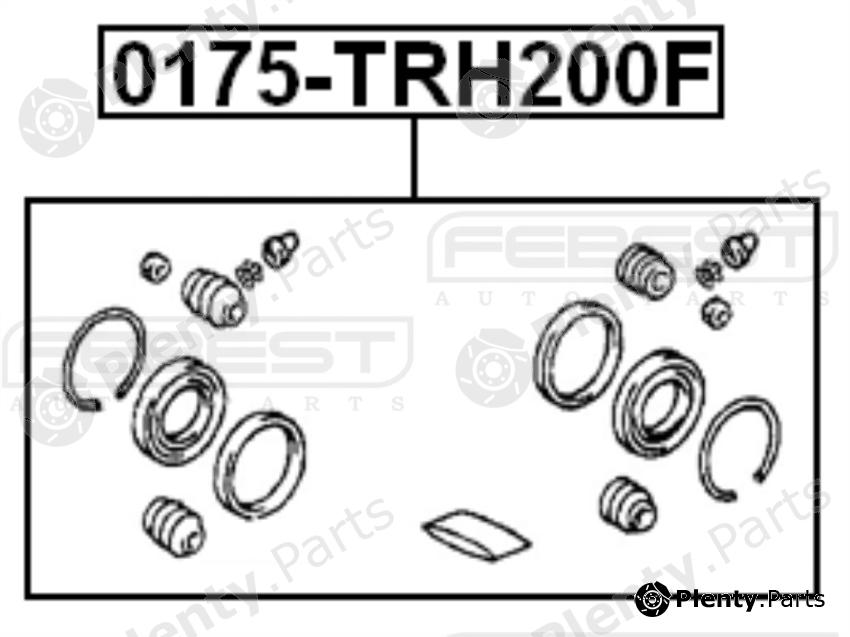  FEBEST part 0175-TRH200F (0175TRH200F) Repair Kit, brake caliper