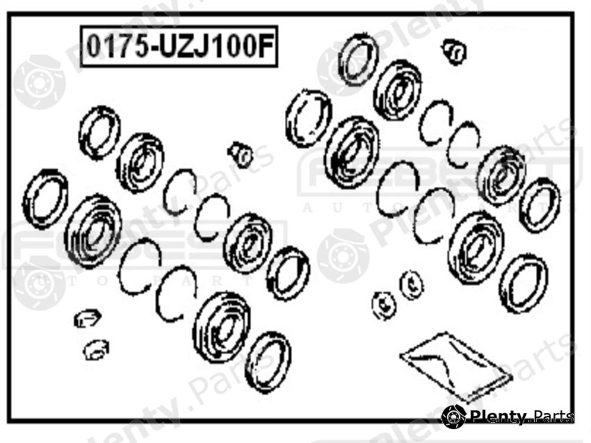  FEBEST part 0175UZJ100F Repair Kit, brake caliper
