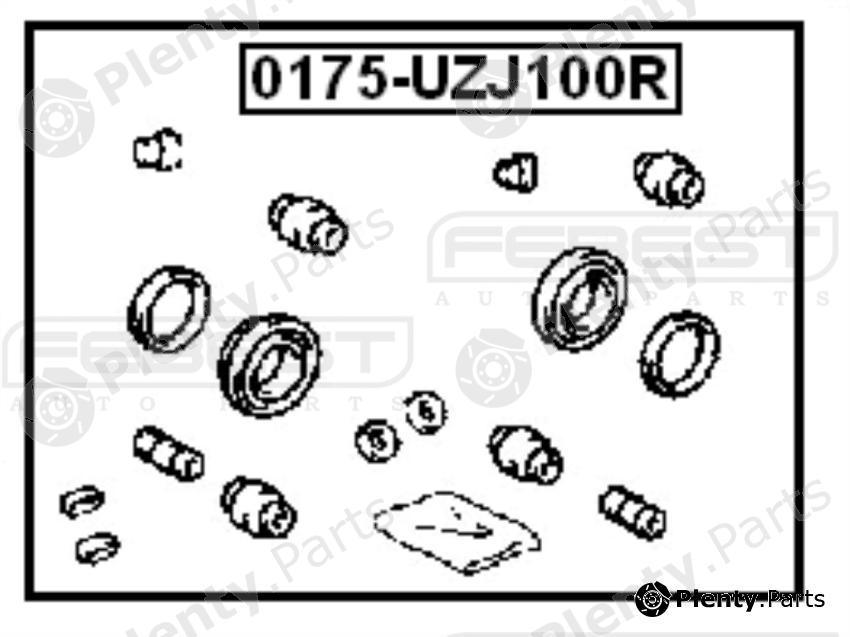 FEBEST part 0175UZJ100R Repair Kit, brake caliper