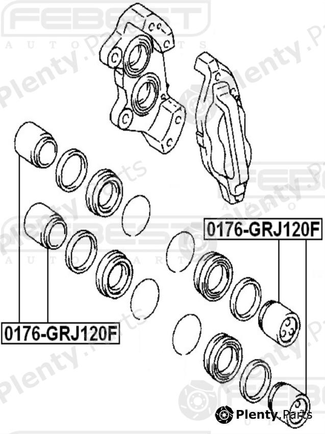  FEBEST part 0176GRJ120F Piston, brake caliper