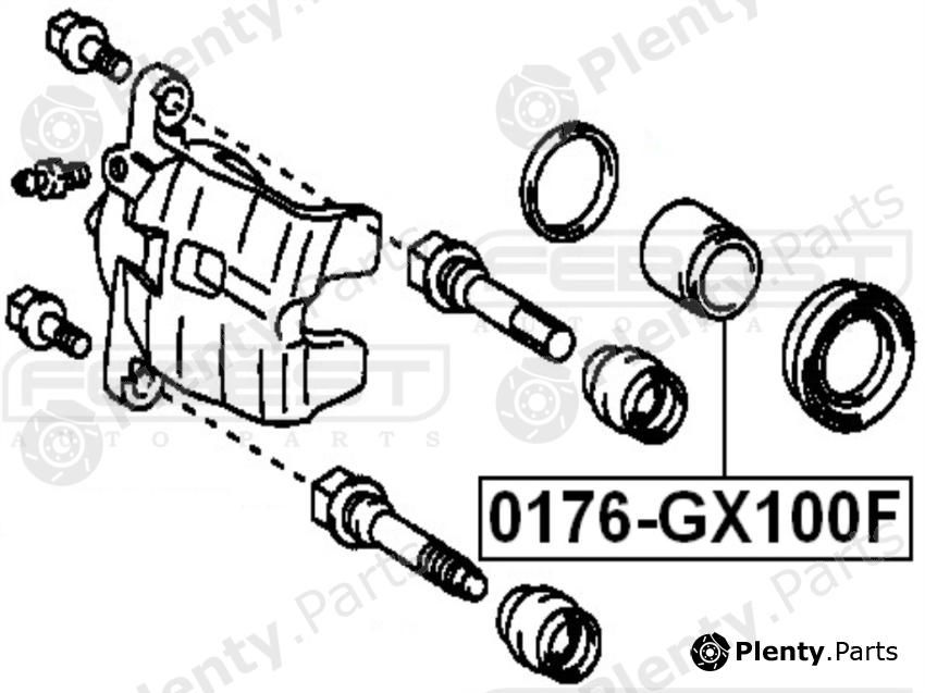  FEBEST part 0176-GX100F (0176GX100F) Piston, brake caliper