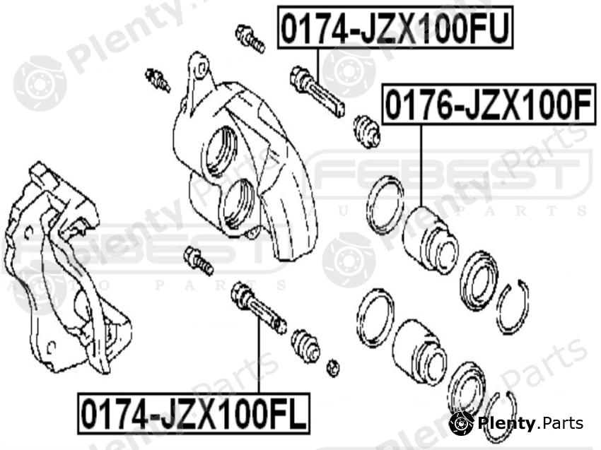  FEBEST part 0176-JZX100F (0176JZX100F) Piston, brake caliper
