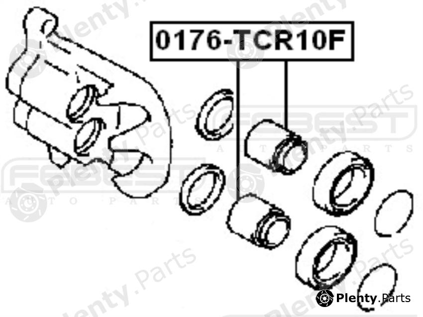 FEBEST part 0176TCR10F Piston, brake caliper