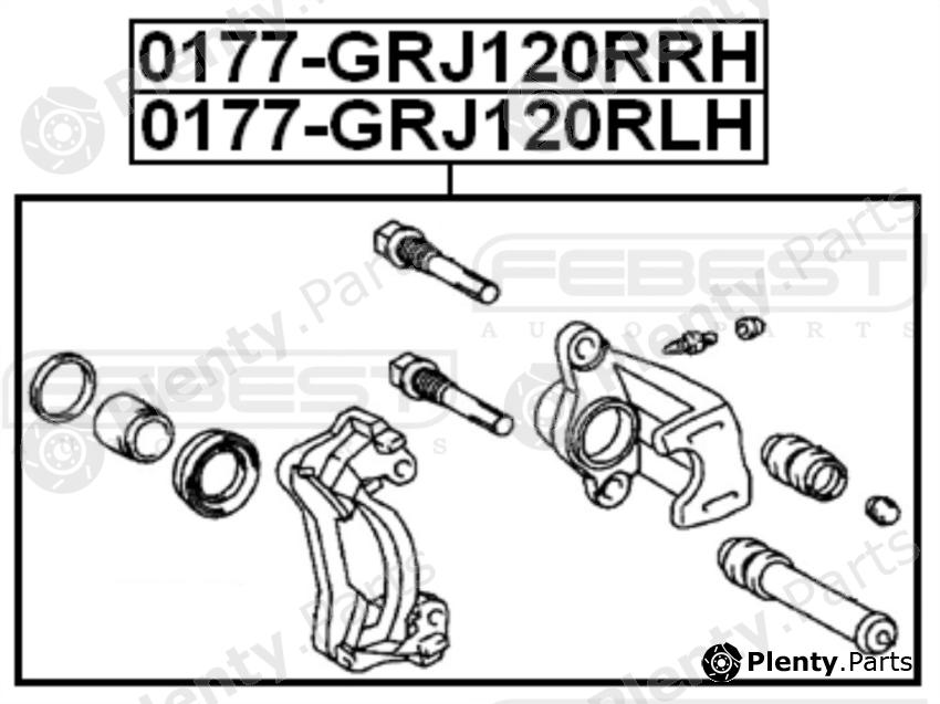  FEBEST part 0177-GRJ120RLH (0177GRJ120RLH) Brake Caliper