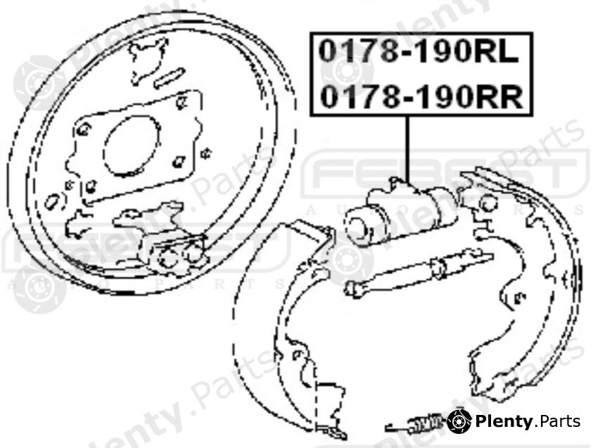  FEBEST part 0178-190RL (0178190RL) Wheel Brake Cylinder