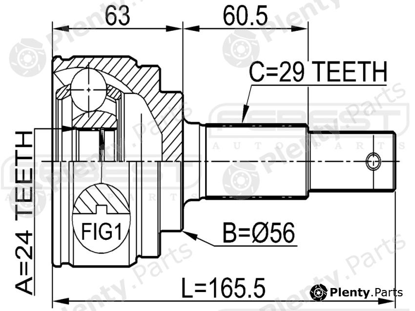  FEBEST part 0210B30 Joint, drive shaft