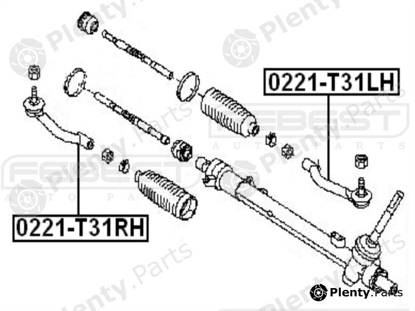  FEBEST part 0221-T31LH (0221T31LH) Tie Rod End