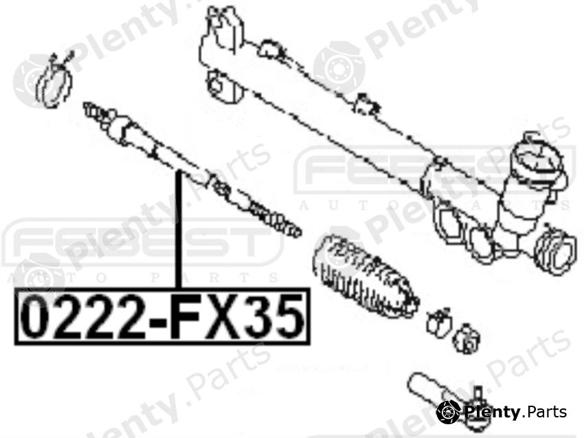  FEBEST part 0222FX35 Tie Rod Axle Joint