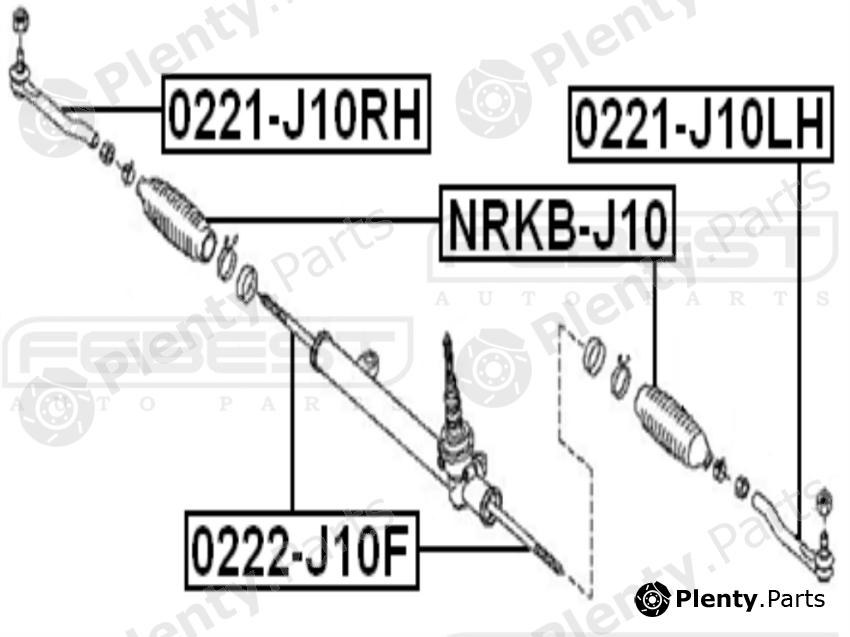  FEBEST part 0222-J10F (0222J10F) Tie Rod Axle Joint
