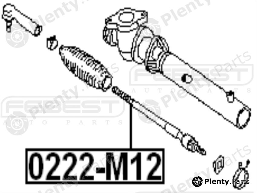  FEBEST part 0222M12 Tie Rod Axle Joint