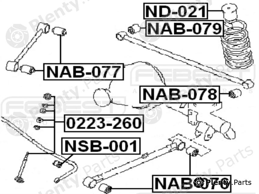  FEBEST part 0223260 Rod/Strut, stabiliser