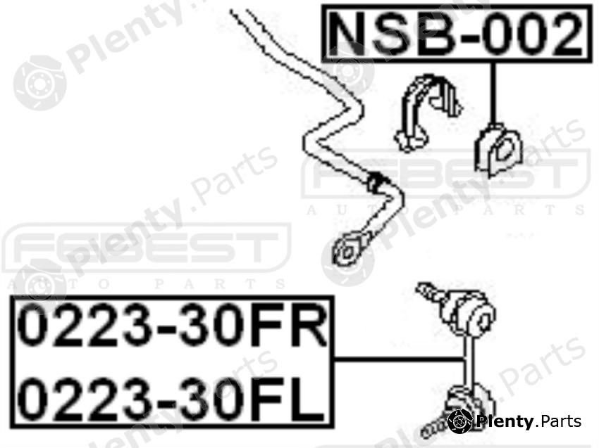  FEBEST part 0223-30FR (022330FR) Rod/Strut, stabiliser