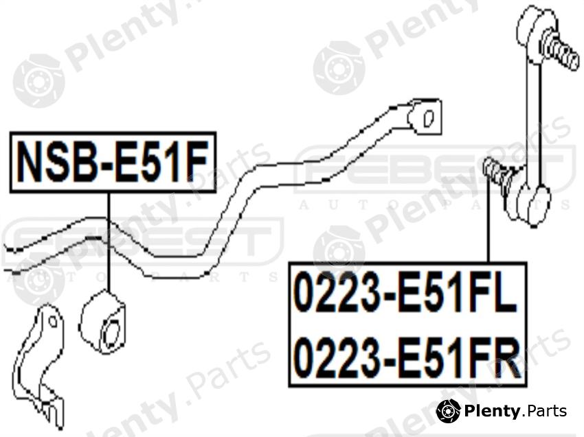  FEBEST part 0223E51FR Rod/Strut, stabiliser