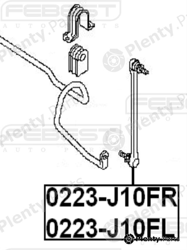  FEBEST part 0223J10FL Rod/Strut, stabiliser