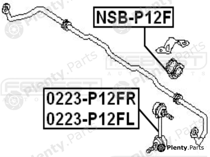  FEBEST part 0223P12FL Rod/Strut, stabiliser