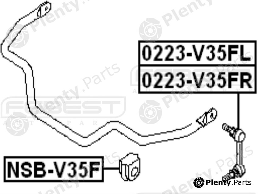  FEBEST part 0223V35FL Rod/Strut, stabiliser