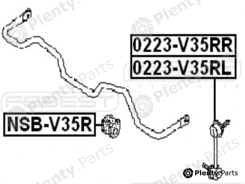  FEBEST part 0223V35RR Rod/Strut, stabiliser