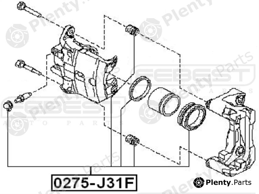  FEBEST part 0275-J31F (0275J31F) Repair Kit, brake caliper