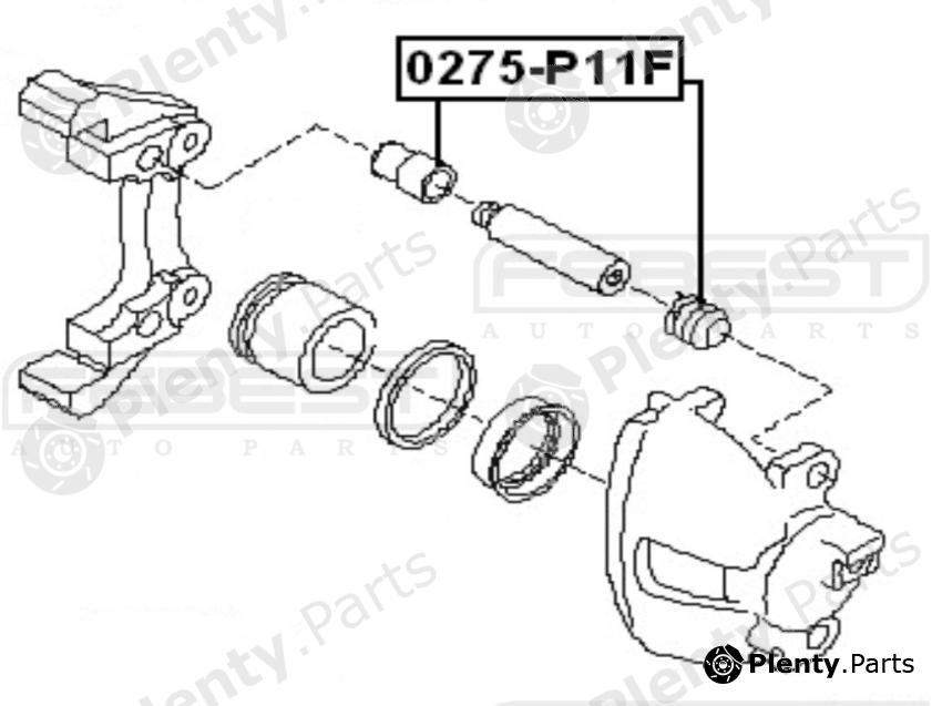  FEBEST part 0275P11F Repair Kit, brake caliper