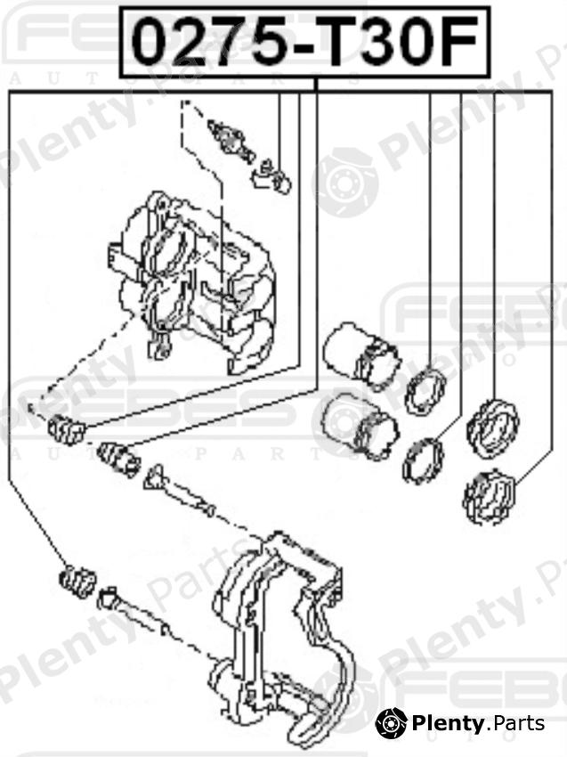  FEBEST part 0275T30F Repair Kit, brake caliper