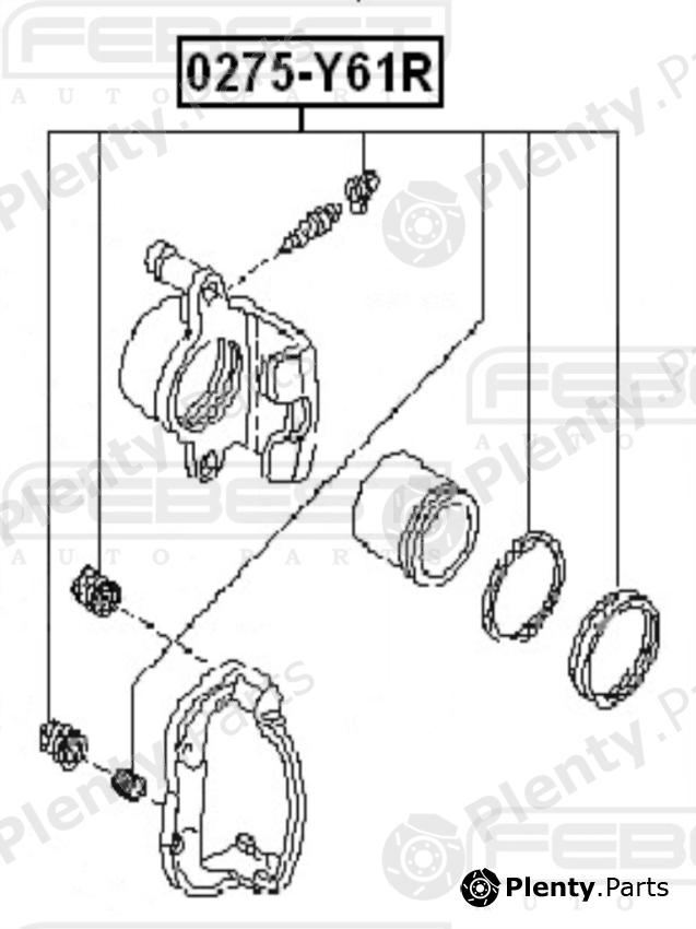  FEBEST part 0275Y61R Repair Kit, brake caliper