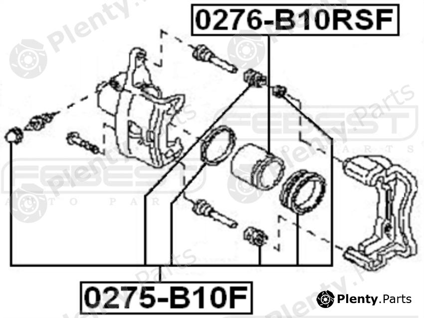  FEBEST part 0276-B10RSF (0276B10RSF) Piston, brake caliper