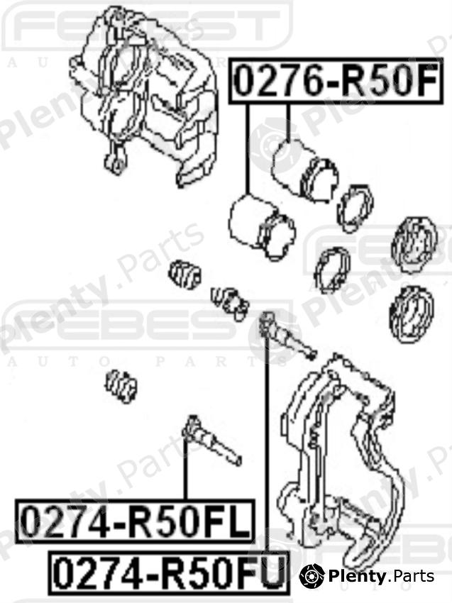  FEBEST part 0276-R50F (0276R50F) Piston, brake caliper