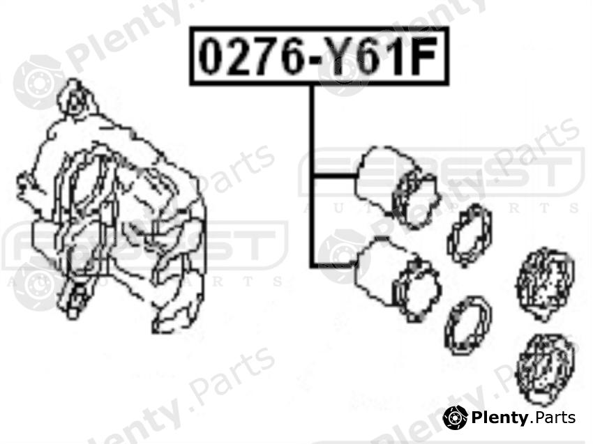  FEBEST part 0276Y61F Piston, brake caliper