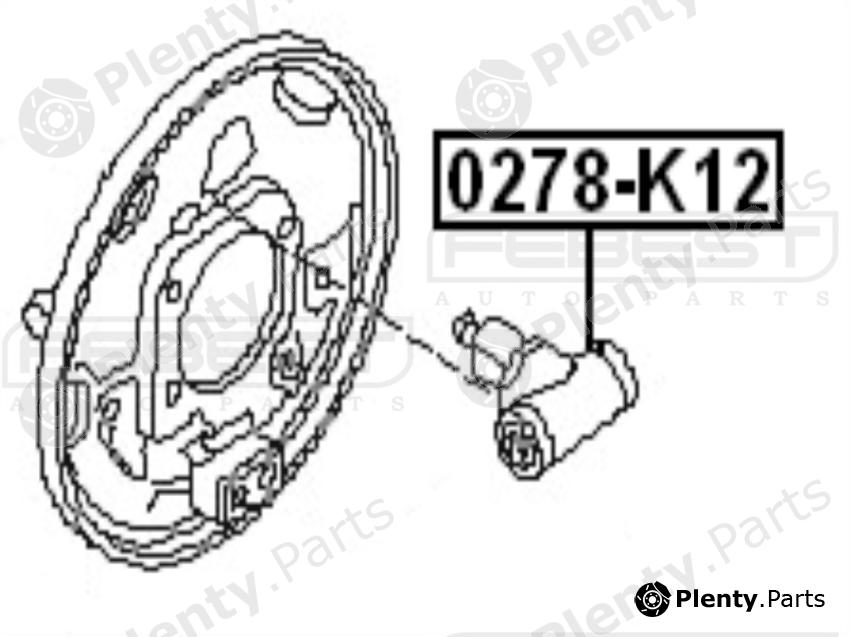  FEBEST part 0278K12 Wheel Brake Cylinder