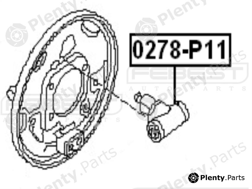  FEBEST part 0278P11 Wheel Brake Cylinder
