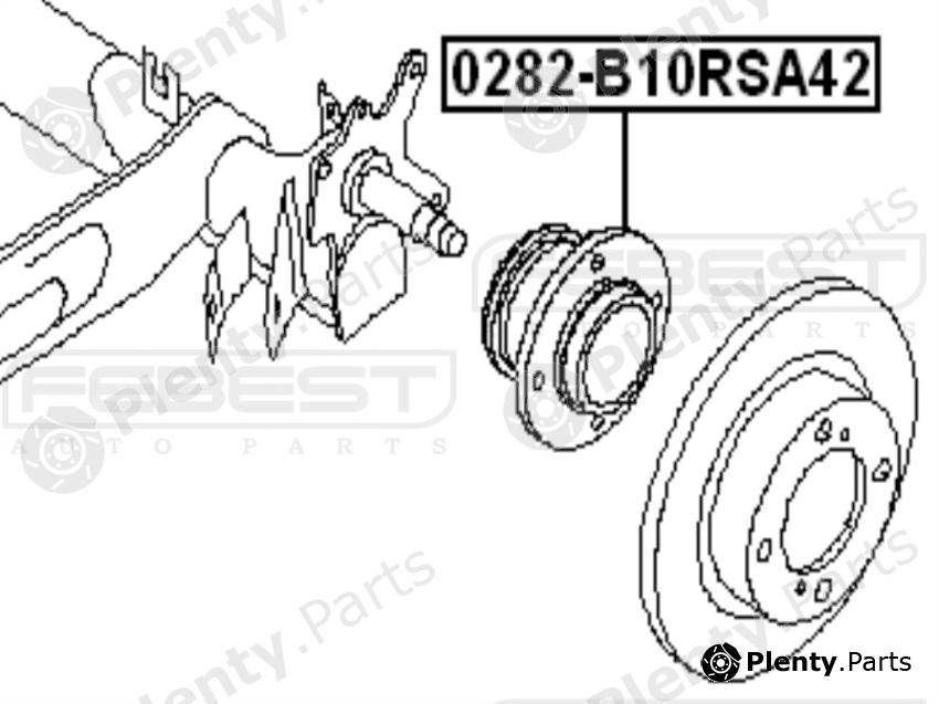  FEBEST part 0282B10RSA42 Wheel Hub