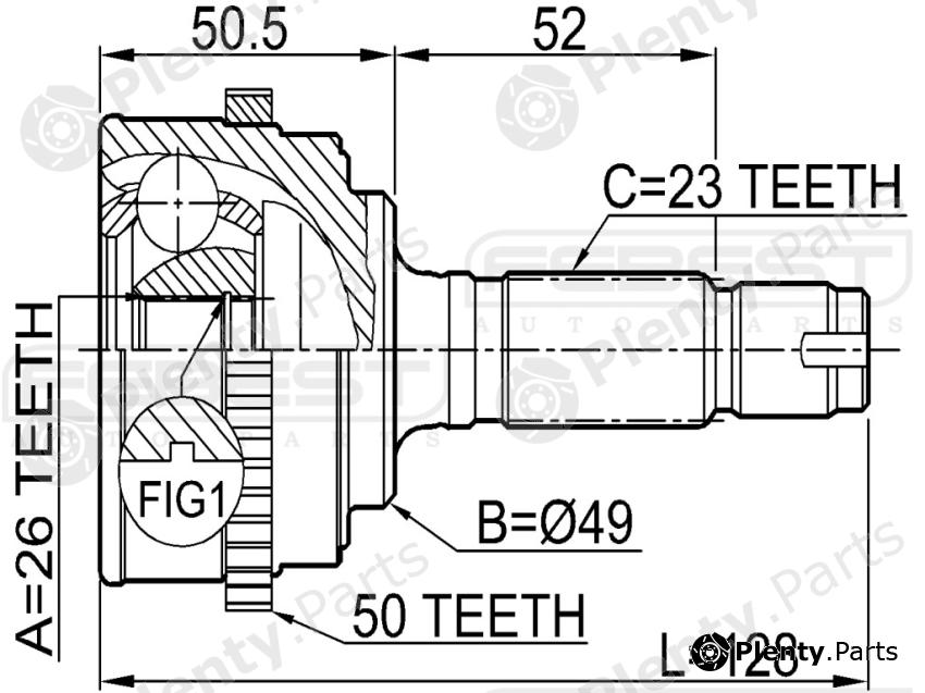  FEBEST part 0310061A50 Joint, drive shaft