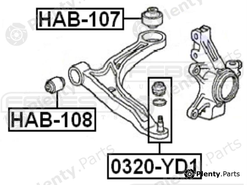 FEBEST part 0320YD1 Ball Joint