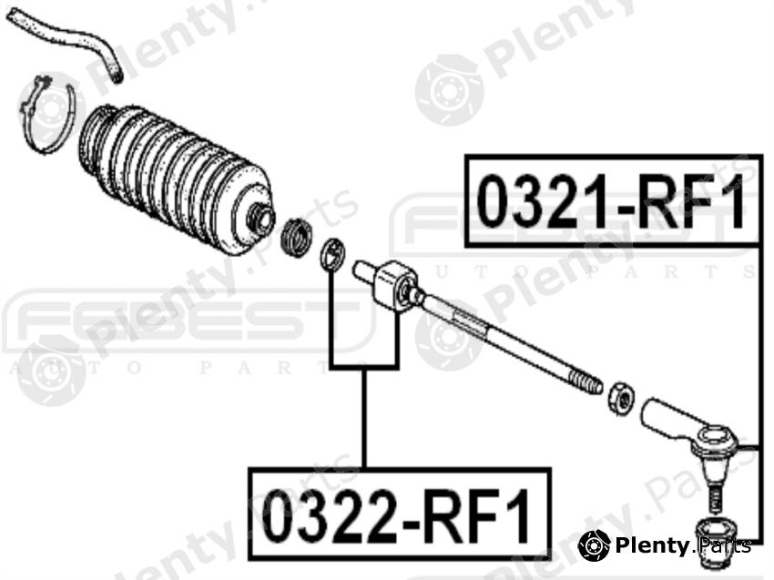  FEBEST part 0322RF1 Tie Rod Axle Joint