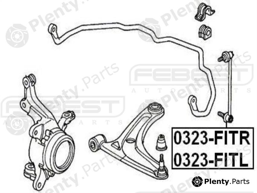  FEBEST part 0323-FITL (0323FITL) Rod/Strut, stabiliser